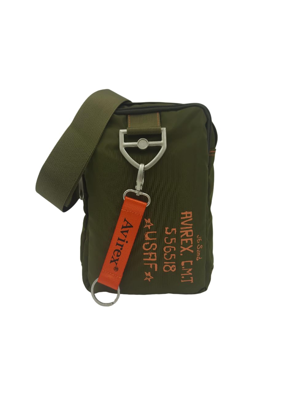 Bolso de hombro Avirex de nailon verde para hombre 5