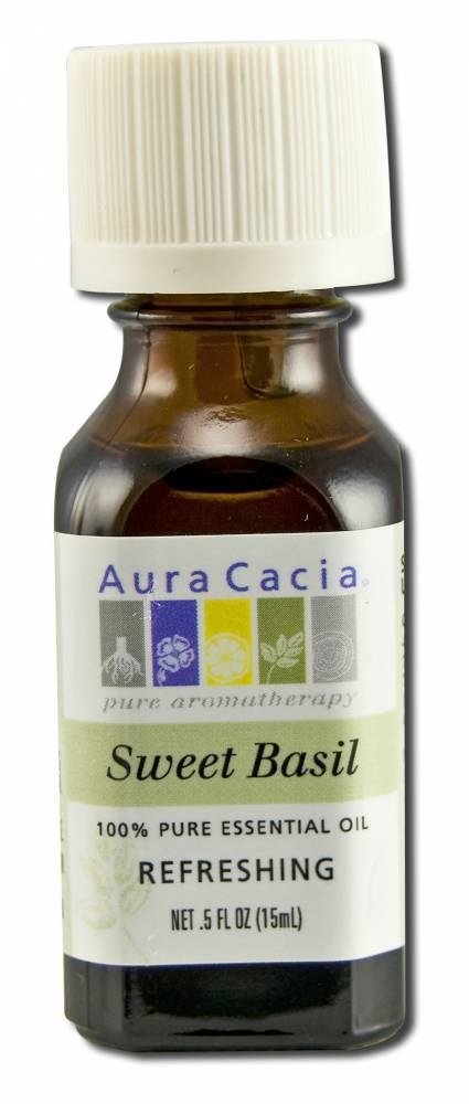 Aura Cacia Essential Oil Sweet Basil .5 Fz2