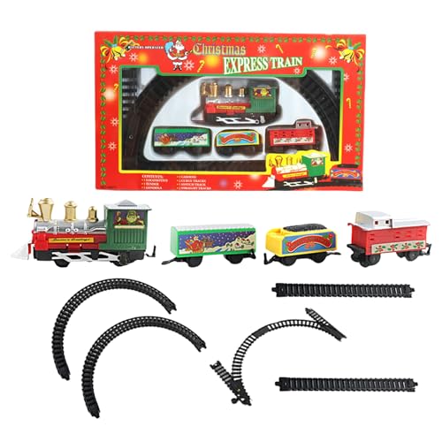 Générique Coffret Train De – Rail ABS 46,5x25,5 Cm | Train De Ensemble De Traiin Électrique Voie Ferrée | Ensemble De Jeu De Locomotive Festive pour La...