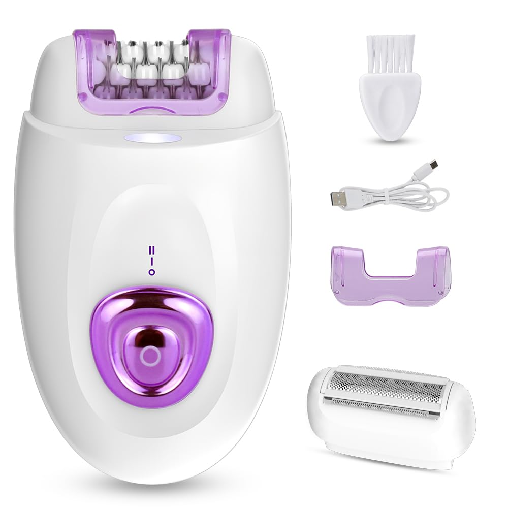 Electric Corded Epilator for Women's Hair Removal 2 in 1 Electric Shaver & Hair Remover, Ladyshaver for Face, Legs, Arms