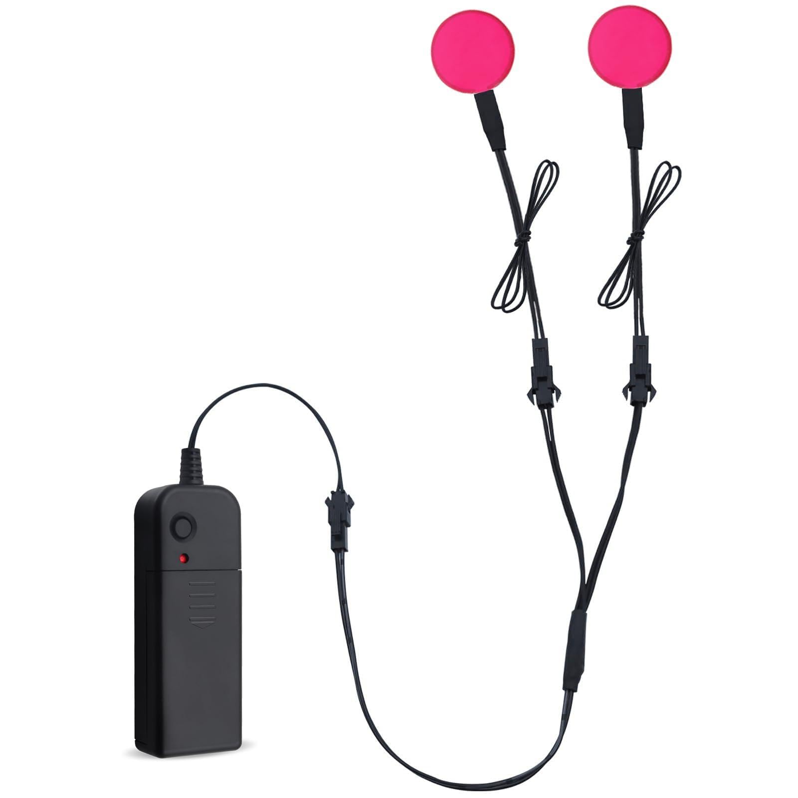 Electroluminescent Panels, EL Panels Light, Round Neon Eyes Decorative el Illumination Glowing Eyes (Pink, 30mm)