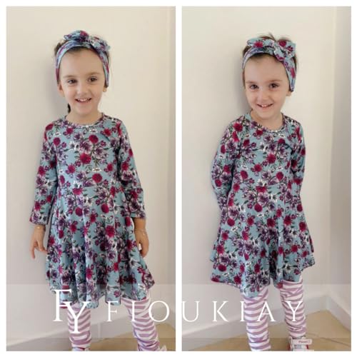 Image of Toddler-Girls-Fall-Clothes-Set Little Girls Highlow Tunic Tops+Leggings Outfit Boutique Clothing