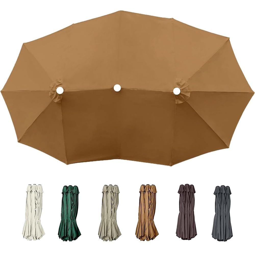 Telo di ricambio per ombrellone da giardino, 12 stecche, 4,5 m, bifacciale, 4,5 m, per piscina, tavolo, ombrellone da esterno, copertura in tessuto impermeabile