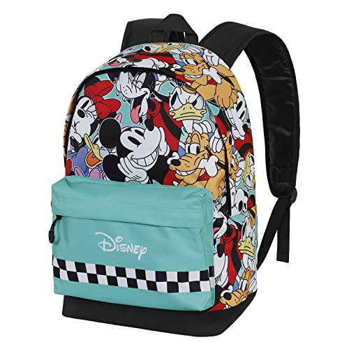 Sac à dos HS Fan 2.0 Mickey Mouse Squares bleu avec bretelles confortables