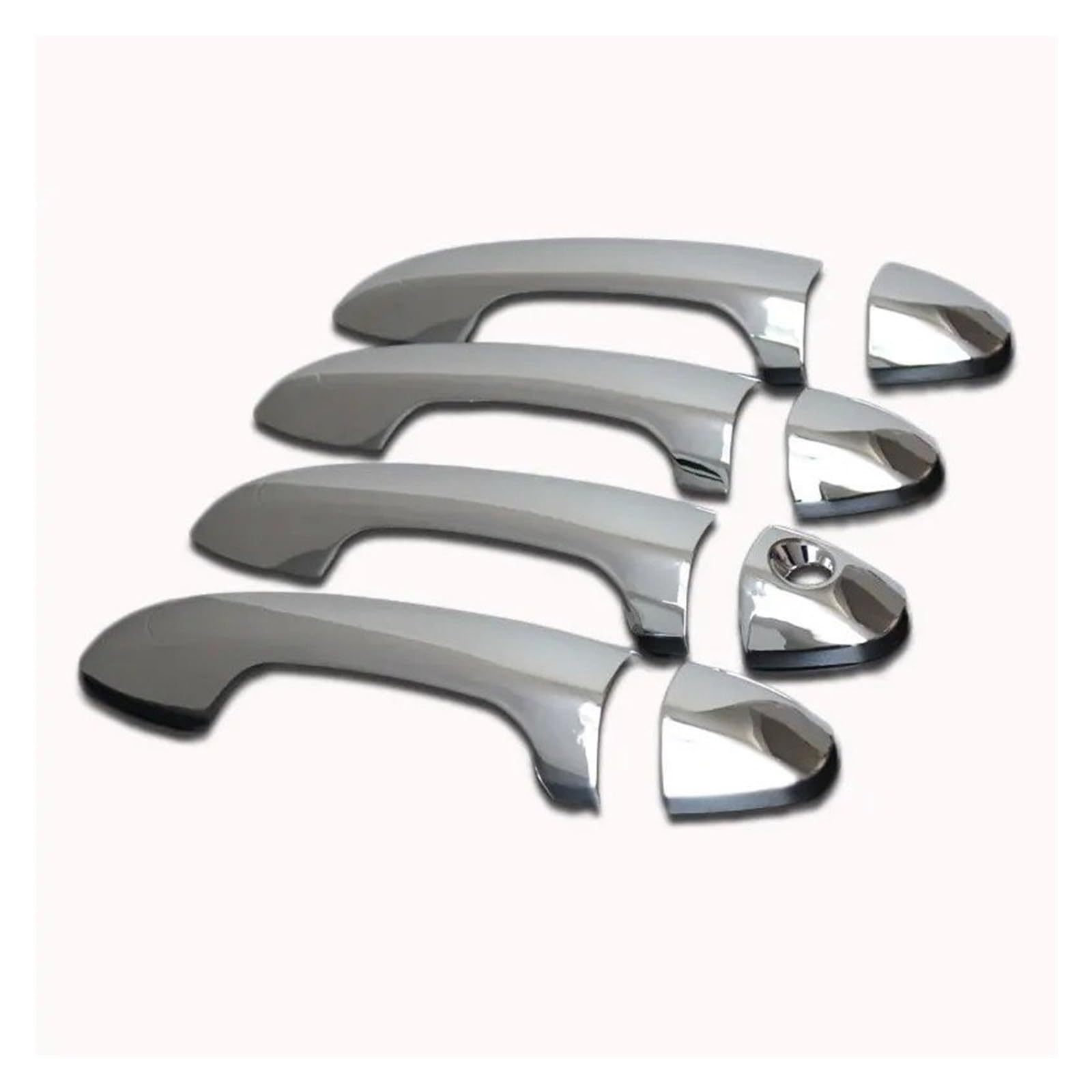 Punxdda Car Exterior Door Handle for Toyota for Hilux Revo Rocco Fortuner Innova 2016-2020 2023 4x4 4x2 SR5 for Rav4 2016-2018 Carbon Fiber Door Handle Cover(Chrome)
