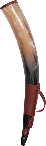 Miniatura 7 de Reed Viking - Cuerno soplador con silbato, corneta de cuerno de buey hecha a mano, sonido medio para festivales, ceremonias, instrumento medieval