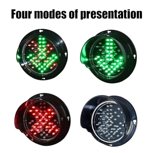 Semáforo industrial de pared evita choques en zonas ciegas con flecha roja verde 5