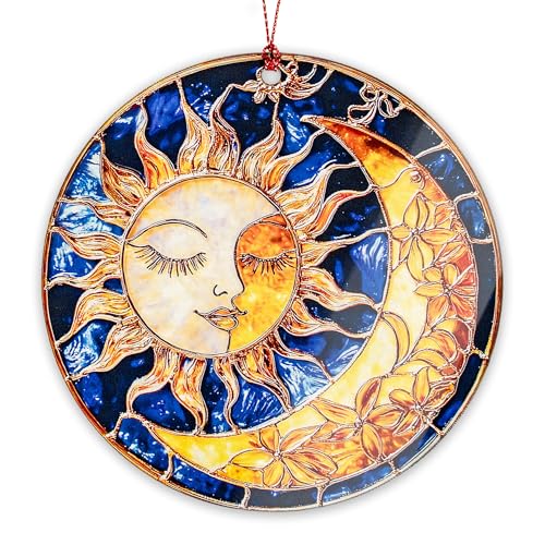 Sun and Moon Christmas Ornaments 2026, Sun Ornament Hanging for Tree, Home, Garden, Celestial Ornaments Christmas Window Decorations, Moon Gifts for Women Men, Present Ideas for Party, Holiday