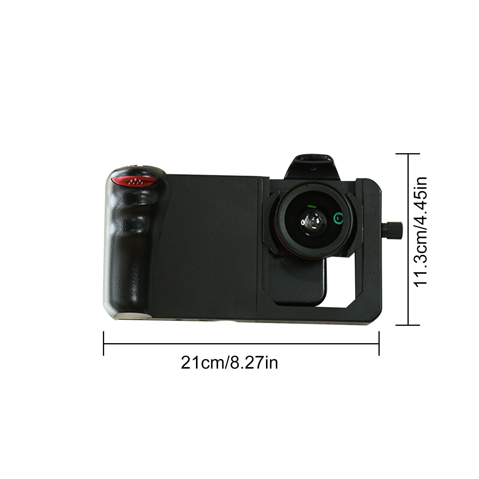 Jectse Impugnatura Universale per Telefono, Stabilizzatore Bluetooth con Obiettivo Macro Grandangolare e Stabilizzatore per la Fotografia, Compatibile con Smartphone Fino a 16,8x8,2 cm.