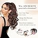 AISI BEAUTY Chocolate Brown Ponytail Extension 20 Inch Claw Clip Ponytail Curly Wavy Pony Tail Hair Extensions Natural Looking Systhetic Hair Pieces for Women