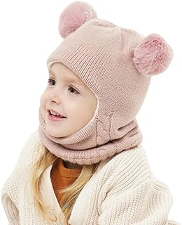 Richmen Baby Boys Girls Winter Knit Cap Hat Soft Fleece Velvet Fur Woolen Monkey Hat | Skull Beanie Pom Pom Unisex Kids Wi... Price In India
