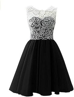 Líder de la Belleza Short Prom Vestido de Dama Homecoming Vestidos de Novia Negro Negro 38