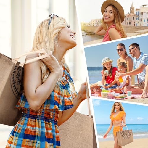 Image of Trifabricy Beach Bag, Large Beach Bag for Women, Woven Straw Beach Tote Bag Waterproof, Weaving Swim Gym Shopping Travel Bag