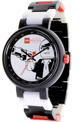 LEGO Midsize 3408STW6 Star Wars Han Solo Plastic Watch with Link Bracelet