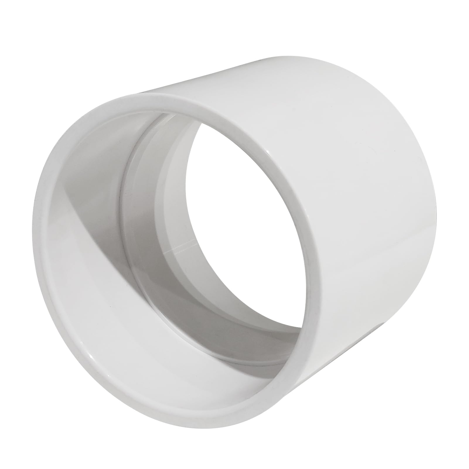 DONWAER 6" PVC DWV Coupling Sanitary for Drain Waste and Vent, PVC Pipe Screw Fittings Connect Adapter white (6 Inches)