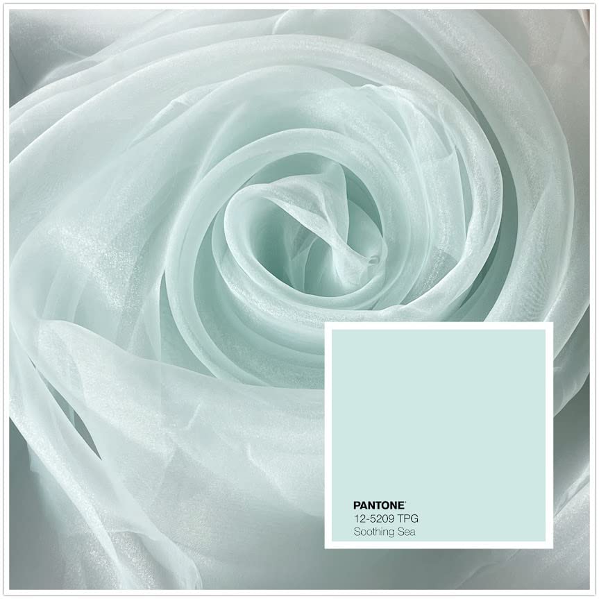 Megachest 145CM Wide Soft Organza Dress Fabric Fancy Costumes Decorations 50 Colors(Soothing sea,5 Meters)