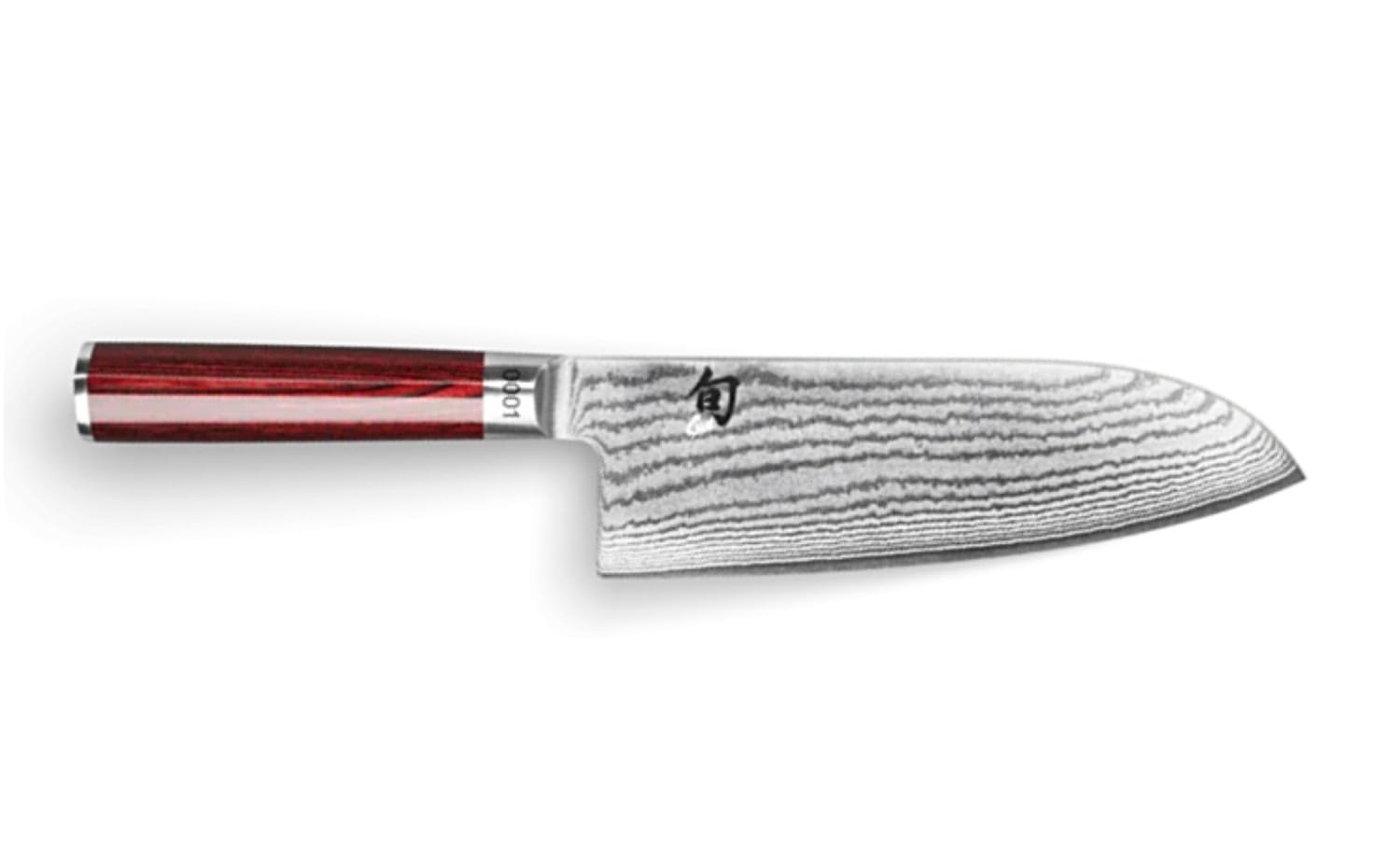 KAI Shun Classic Red Santoku DM-0717RD – japoński nóż Santoku, 18 cm, uniwersalny nóż kuchenny z ostrym stołem VG-MAX, idealny do mięsa, ryb i warzyw, limitowany, 3000 szt.