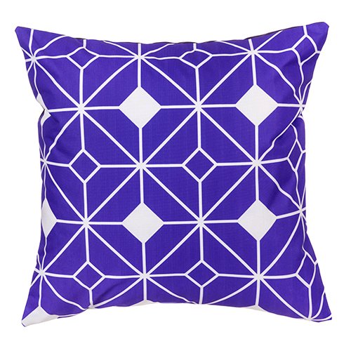 Gardenista Garden Printed Scatter Cushion | Indoor Outdoor Water Resistant Decorative Cushions 45x45 cm | Soft & Comfy Hollowfibre Filled Patio Furniture Pillow | Easy to Clean (1, Tangiers Purple)