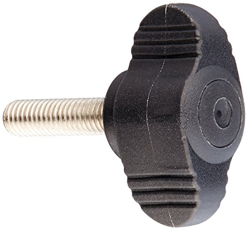 Kipp 06652-0006X20 Novo·Grip Thermoplastic Mini Wing with M6 External Thread, Metric, Stainless Steel Stud, 28 mm Diameter, 20 mm Screw Length, Grey (Pack of 10)