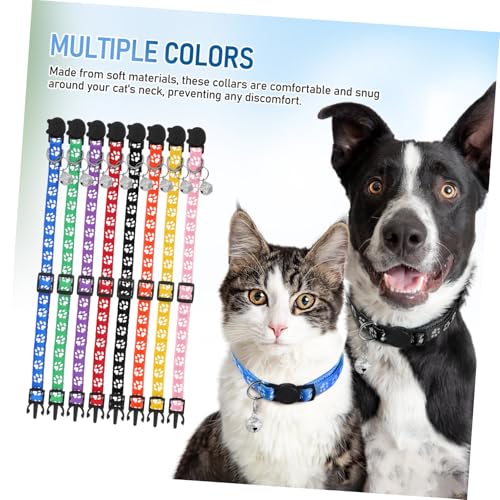 Collar para gato ajustable Mikikit que cuida de su bienestar con cascabel y diseño seguro 8