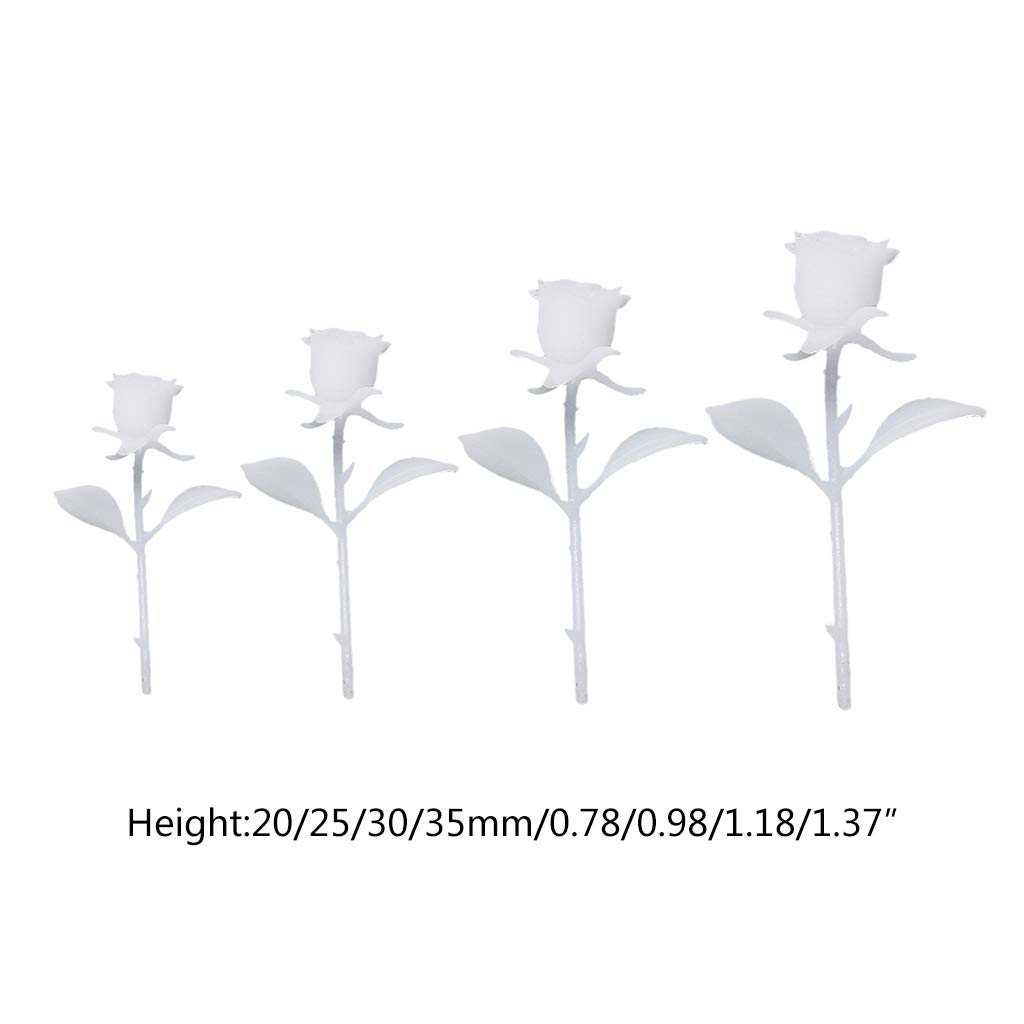 Youngy Epoxy Mold, DIY 3D Mini Rose Shape Epoxy Model Crafts Jewelry Making Silicone UV Resin - 4