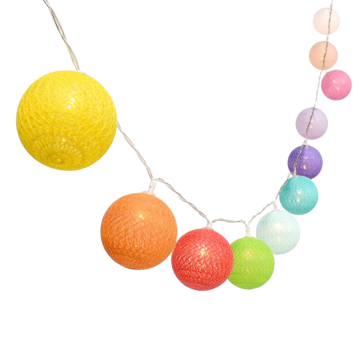 Gardeningwill 3M/10Ft 30 Mixed Color Ball LED Xmas Wedding Battery Operated String Fairy Light