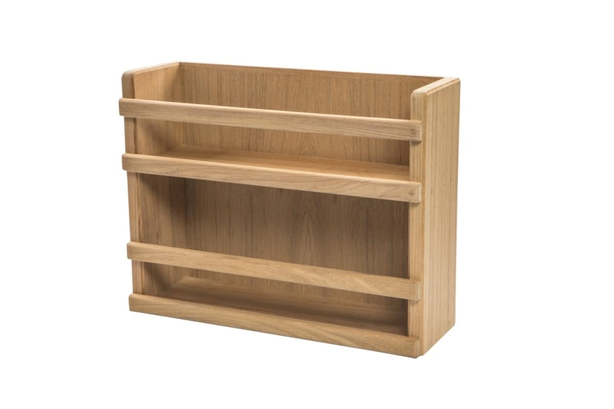 HomeRoots 478231 13.13 in. Wall Mounted Wood Spice Rack