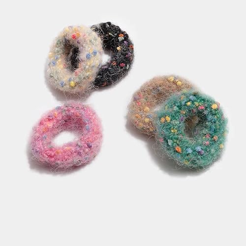 5 Pcs Hair Clips Set ,Handmade Hair Claw Clips For Thick Hair , Knitting Hair Ties For Women And Girls Winter Hair Accessories Set,Comfortable Fashionable And Beautiful #TOP1