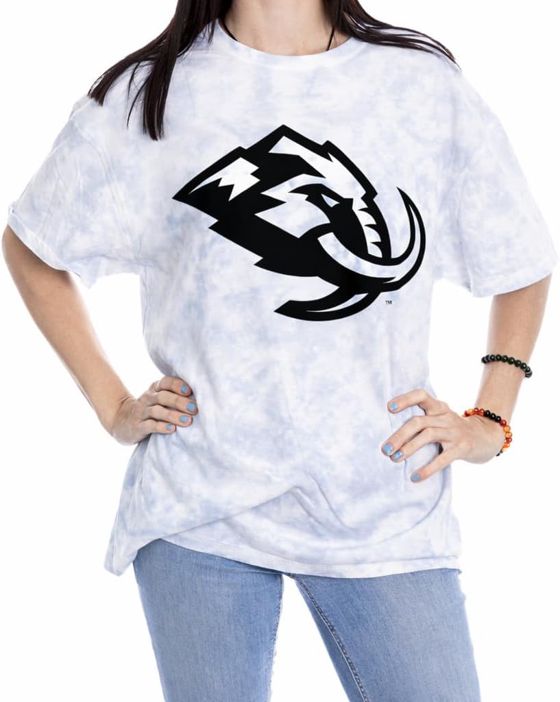 Calhoun NHL Womens Oversized Loose Fit Drop Shoulder Tie Dye Crewneck Short Sleeve T-Shirt