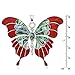 AeraVida UniqueCasual Big Butterfly Reconstructed Red Coral & Abalone Shell .925 Sterling Silver Pendant