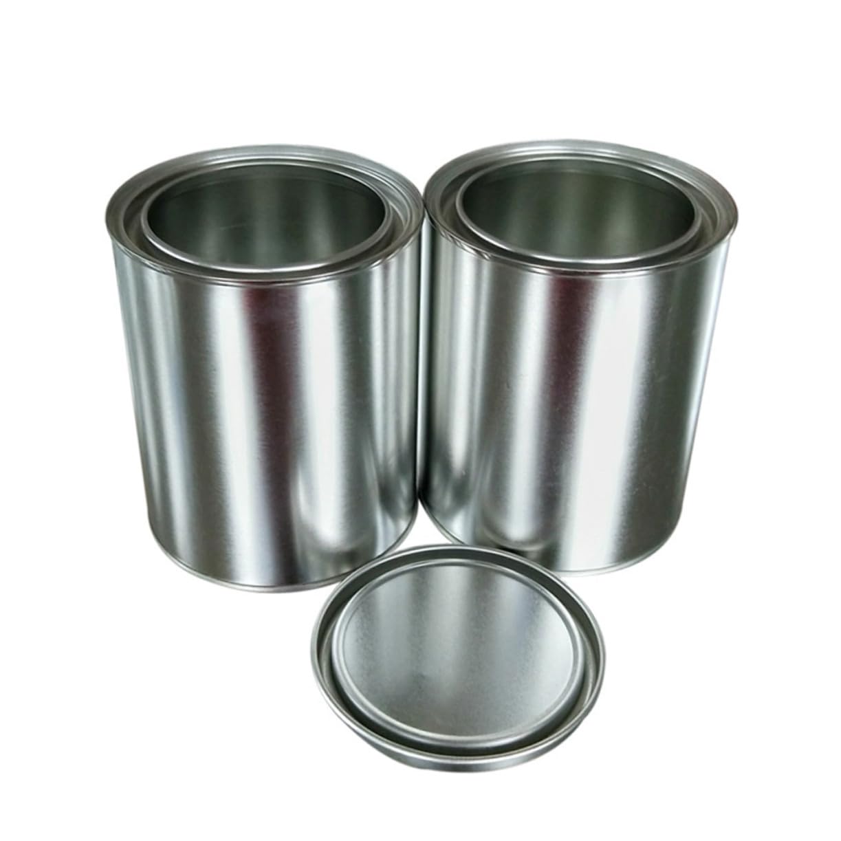 LOLIPPYY 6 Piezas Latas de Pintura Redondas de Hierro Contenedores Duraderos para Almacenamiento de Tinta y Pintura Industrial y Doméstico