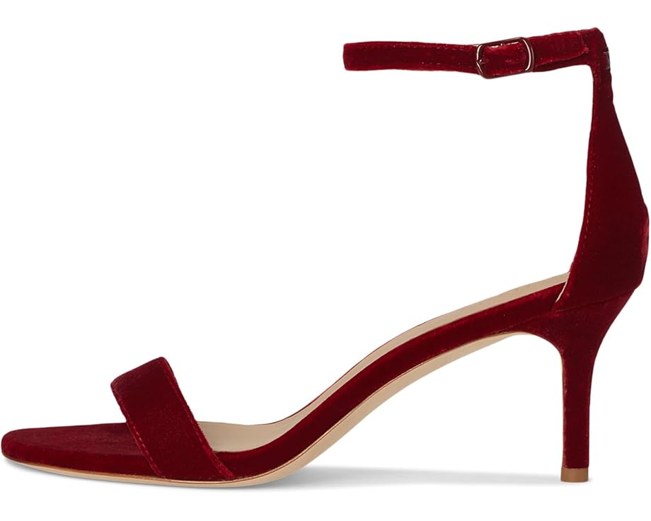 Lauren Ralph Lauren Allie Mid-Heel Velvet Sandals - Left View