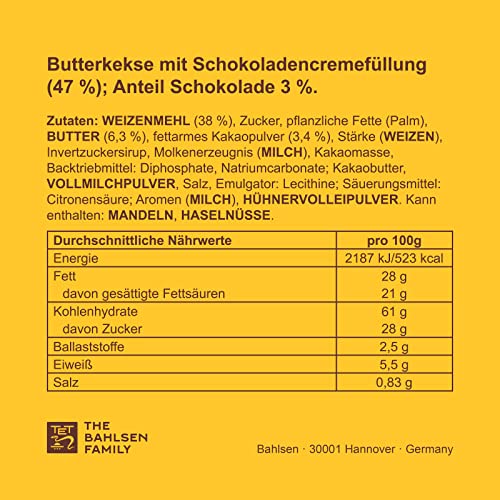 LEIBNIZ Cream Choco - Großpackung - 2 Butterkekse mit Schoko-Cremefüllung (100 x 19g)