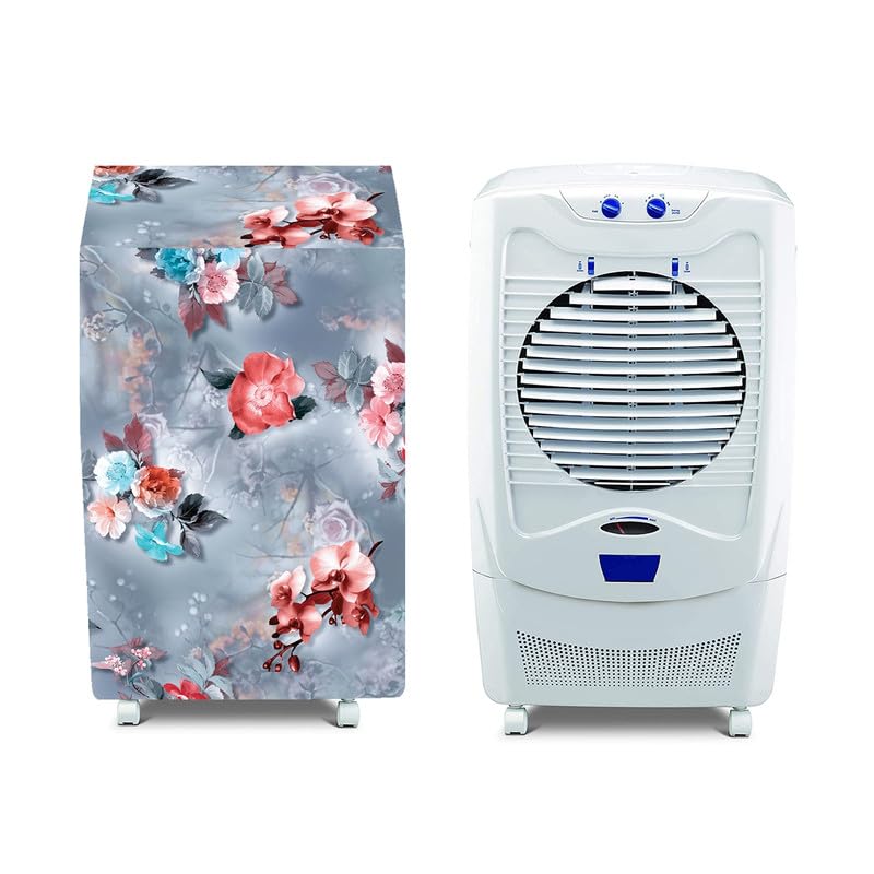 Image of Printed Cooler Cover Suitable For Bajaj DC 55 DLX 54L Desert Air Cooler Waterproof, Dustproof, Size (HxWxD) 111X45X67Cm, Grey.