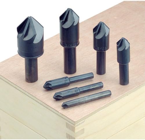 M.A. Ford 7 Pc 1/4"-1" 90° HSS Six Flute Countersink Set