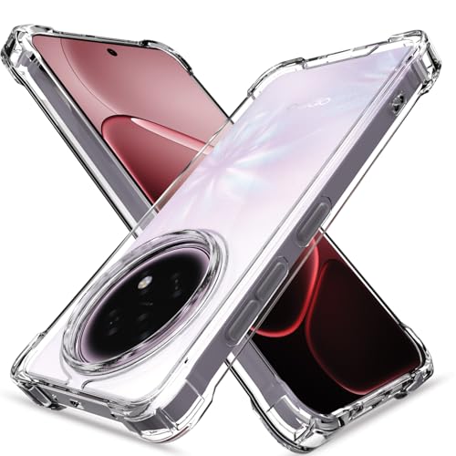 Image of Pikkme Back Cover for Oppo F31 Pro Plus 5G PC + TPU Clear Transparent Raised Edges Shockproof Protective Phone Bumper Case(Transparent)