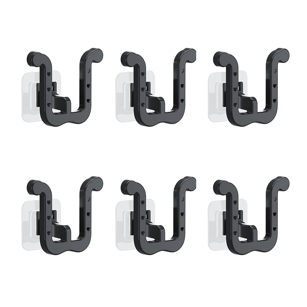 Photo 1 of SHIDXIB 6Pcs Self-Adhesive Wall Slipper Rack Durable Foldable No-Drill Installation for Door Cupboard Bathroom Kitchen Home Organizer Water-Resistant