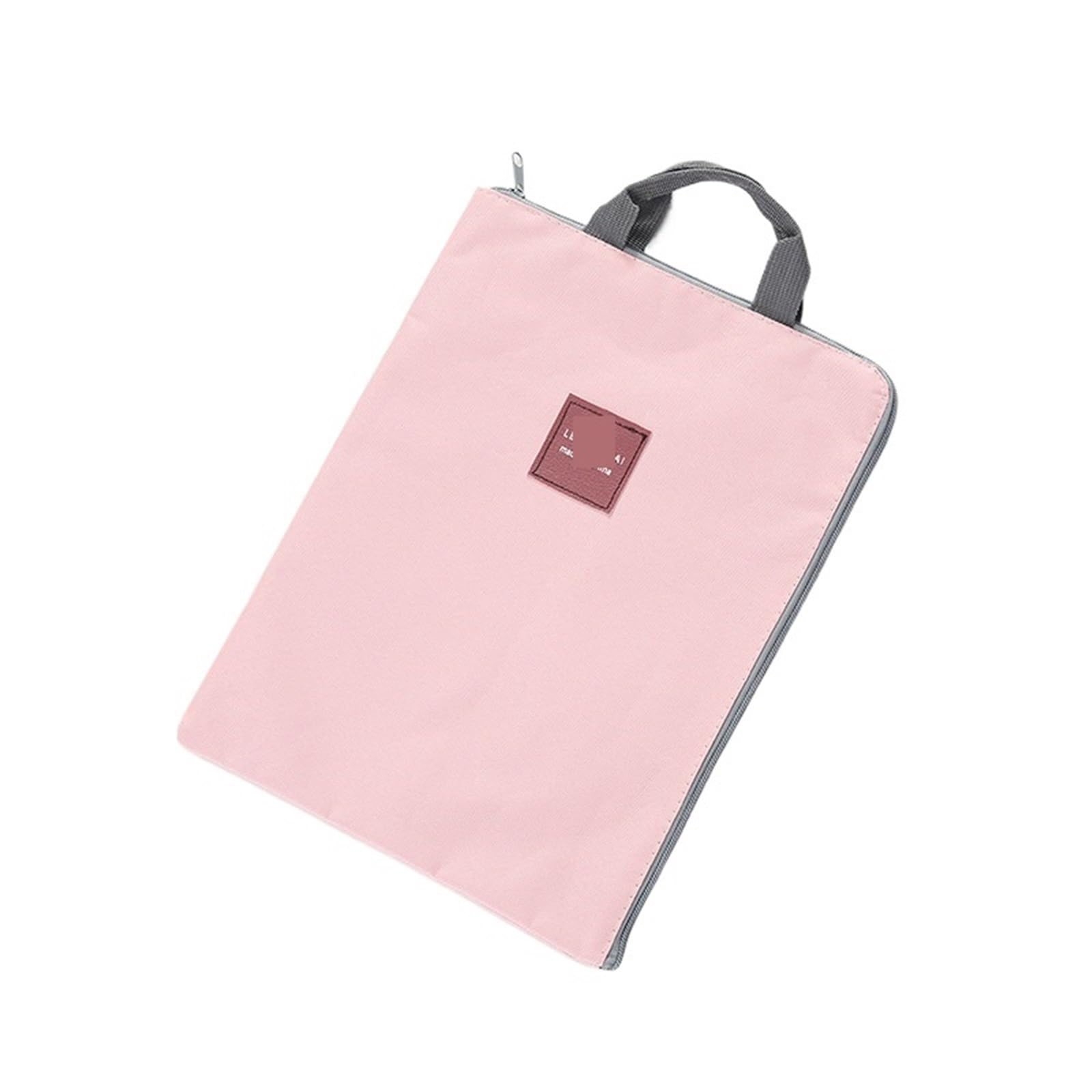 Große Leinwand-A4-Aktenordner, Dokumententasche, Business-Aktentasche, Papieraufbewahrung, Organizer-Tasche, Schreibwaren, Schule, Bürobedarf Für Ausweise(Pink)