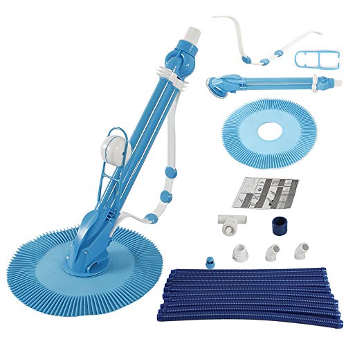AMZOSS Premium Pool Vacuum Cleaner Upgraded Automatic Inground Above Ground Suction Swimming Pool Creepy Crawler Vacuum with 10pcs Durable Hose