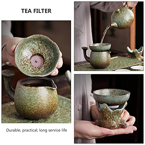 HEMOTON Colador de Filtro de Té de Cerámica Colador de Té de Estilo Japonés Herramienta Esencial de Filtro de Hoja de… - Imagen 6