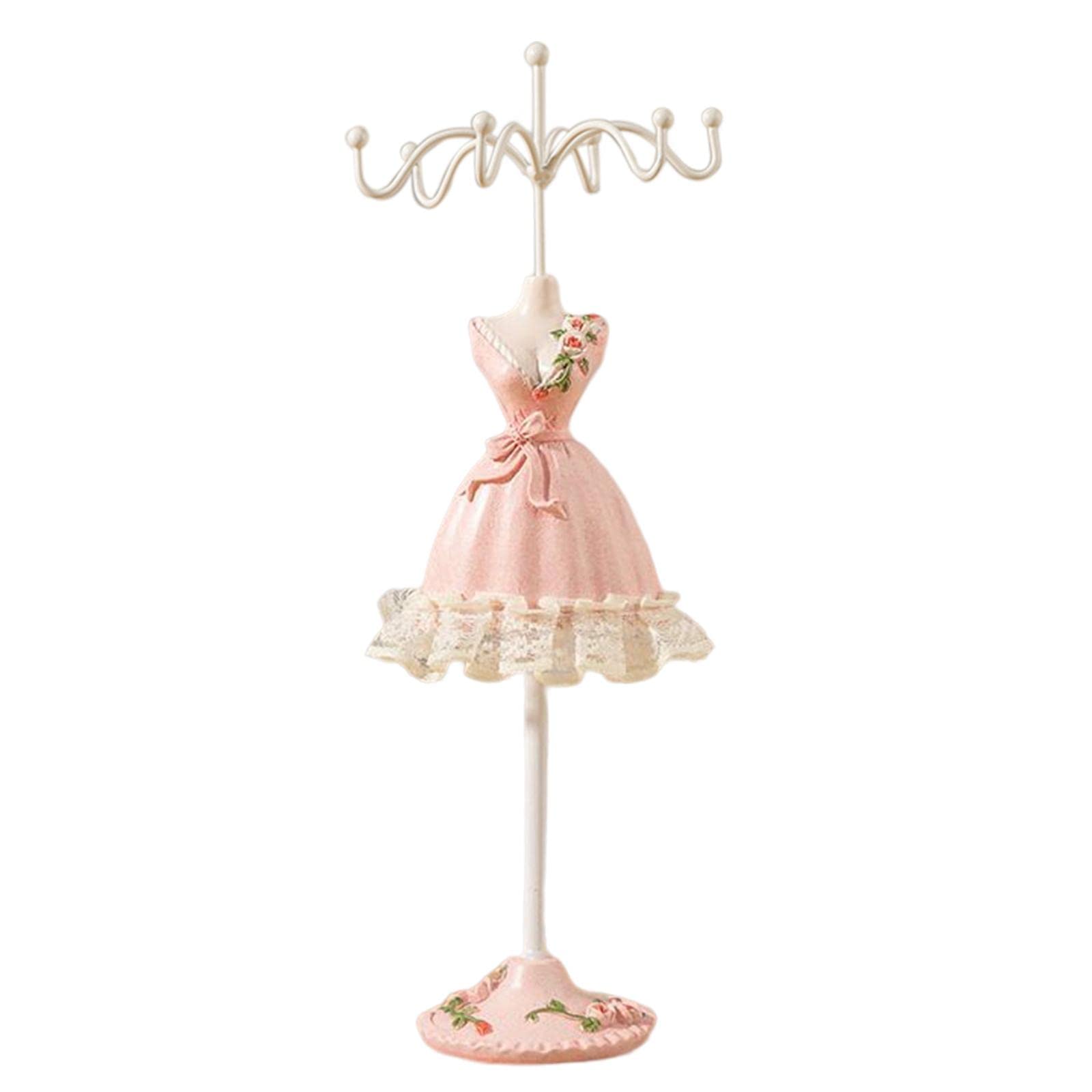 KBOLAE Jewelry Display Stand Hanging Organization Tree Tower for Earring Necklace Style A, Pink