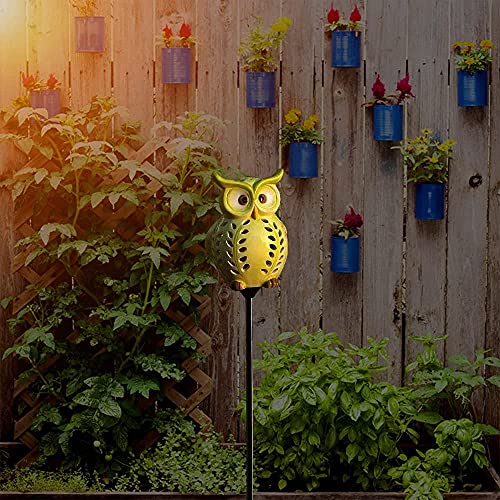 Cute Little Owl Garden Decoration, Best Solar Owl Stake And Solar Owl Light, Ceramic Owl Scarecrow Garden Decor For Your Lawn And Garden #TOP2