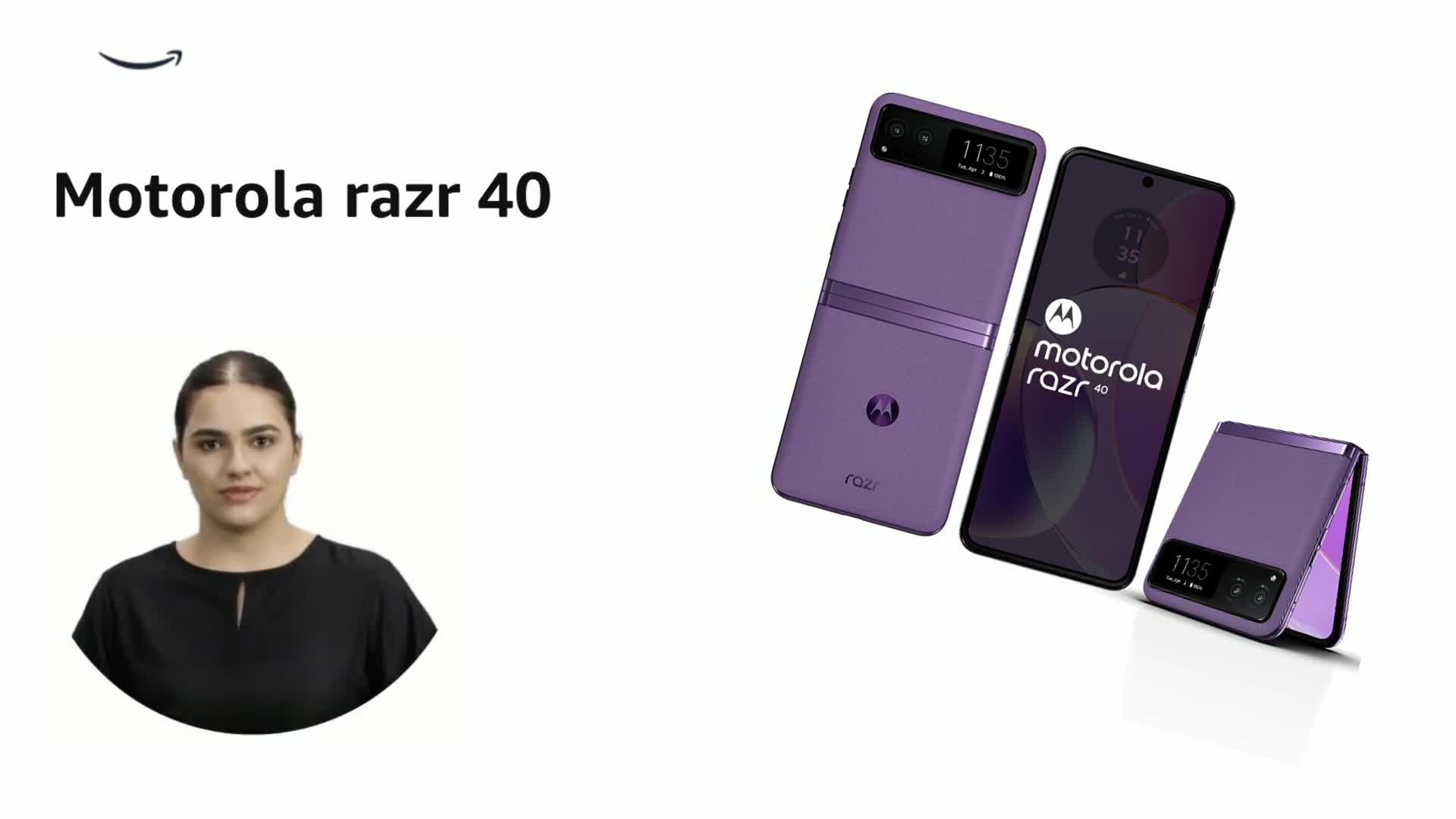 Refurbished) Motorola razr 40 (Summer Lilac, 8GB RAM, 256GB