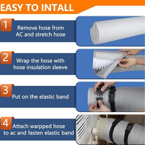 Manchon isolant climatisation portable pour stopper la chaleur du tuyau - 6