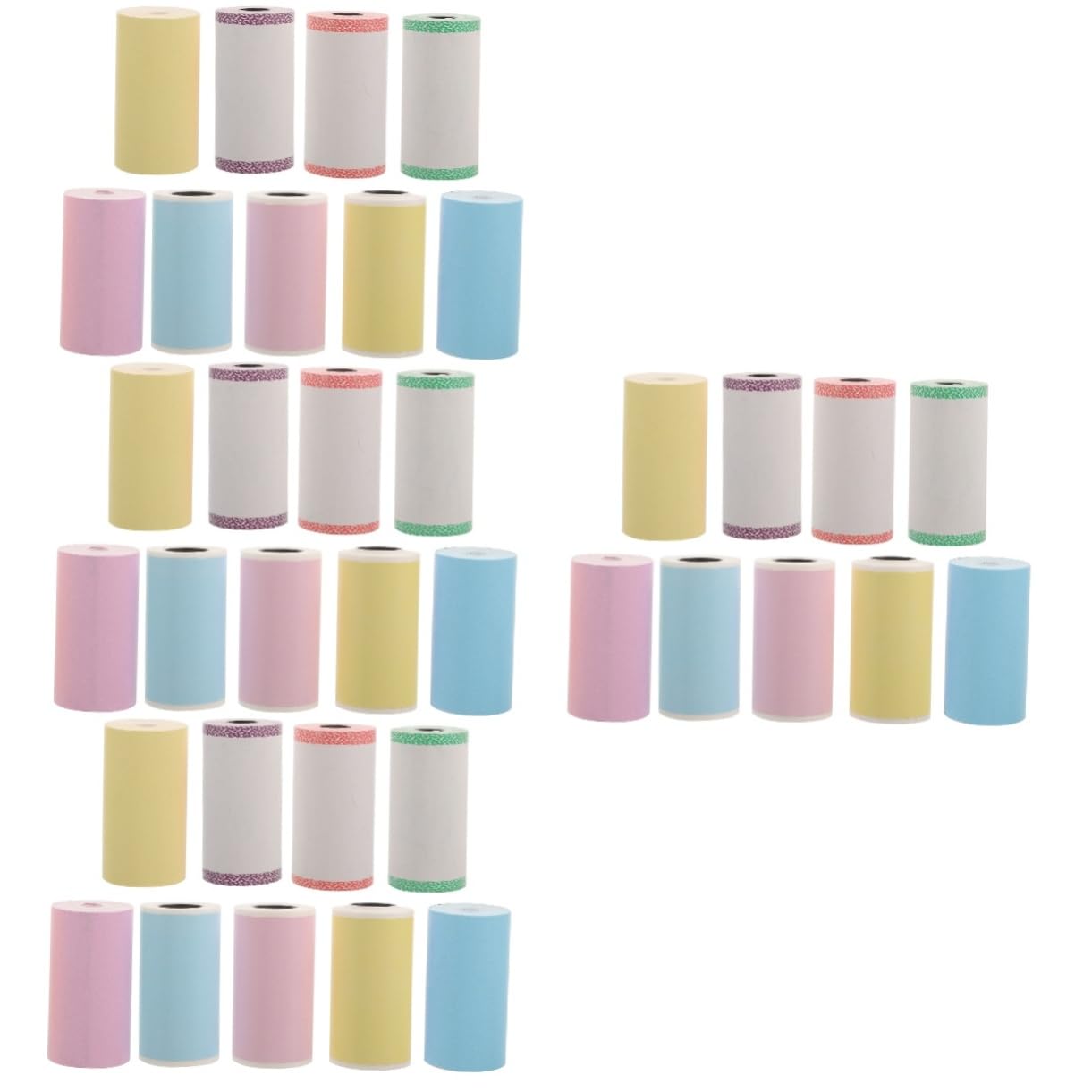 DOITOOL 4 Ensembles Autocollants Thermiques Colorés Pour Imprimantes Miniatures Étiquettes Adhésives Auto Pour Marquage Et Organisation Imperméables Et Faciles À Utiliser 9 Rouleaux*4