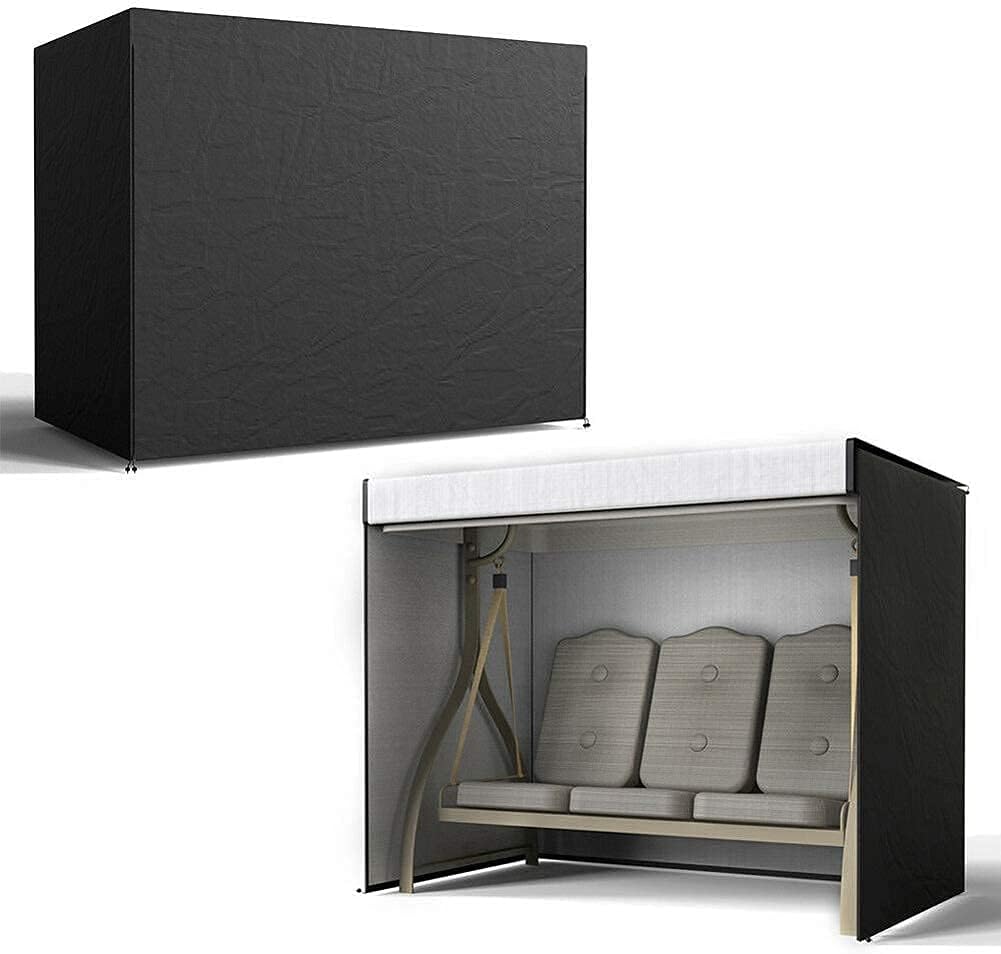 Swing Cover,3 Seaters,Outdoor Swing Covers,420D Waterproof Fabric,87'' x49'' x 67'',Swings Cover for Outdoor Furniture,Durable Waterproof UV Resistant Weather Protector (Black)