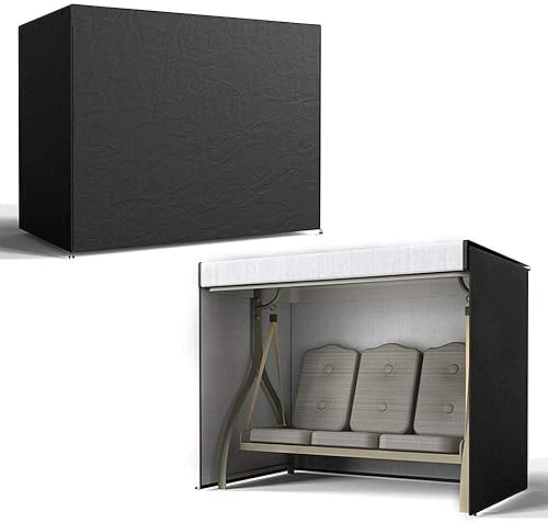 Miniatura 7 de Funda impermeable para columpio de exterior de 3 plazas, 87 x 49 x 67 pulgadas, funda para columpio de porche para muebles de exterior, duradero,