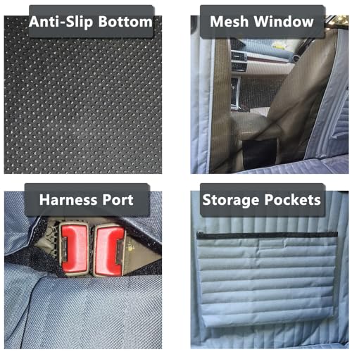 Back Seat Extender for Dogs, Dog Car Seat Cover, Back Seat Bridge Gap Filler, Non-Inflatable Car Camping Mattress Bed, Dog Hammock for Truck SUV (Grey) Back Seat Extender for Dogs, Dog Car Seat Cover, Back Seat Bridge Gap Filler, Non-Inflatable Car Camping Mattress Bed, Dog Hammock for Truck SUV (Grey)