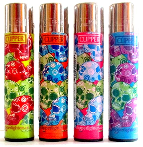 Clipper Lighter 4 Pack Calavera Skulls miniatura 1