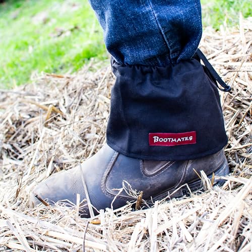 Bootmates Schuh-Überzieher | Gamaschen zum Wandern, Wanderzubehör | Schuh-Stulpen für Garten und Reiten | Arbeitskleidung für Wald, Straßenbau & Handwerk | Galosche kurz | (schwarz)
